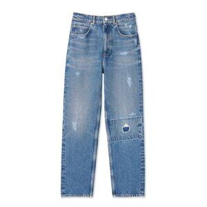 SANDRO Ripped Straight-Leg Jeans - Size 38